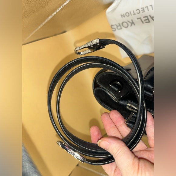 Michael Kors Collection shoulder bag satchel suede/leather black/tan - Picture 11 of 14